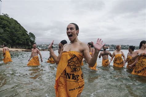 Nude swimming